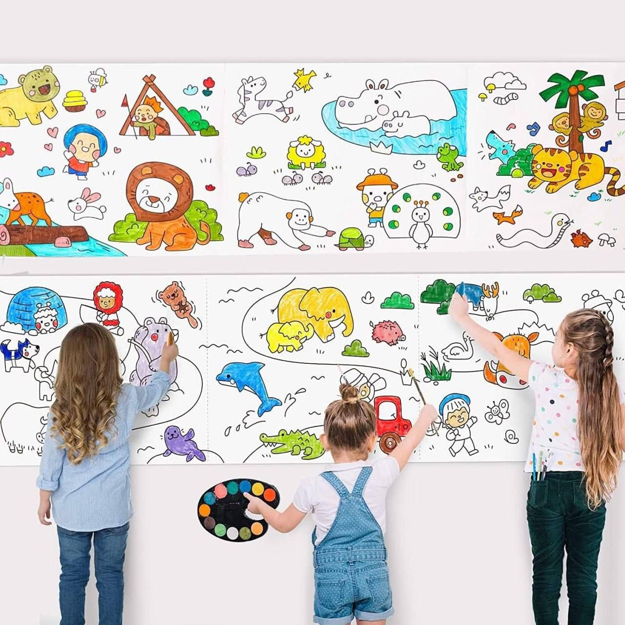 SmartShopio DIY Coloring Painting Drawing Paper Roll for Kids, 30 * 300 Cms