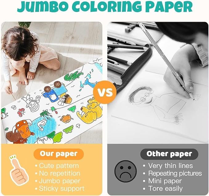 SmartShopio DIY Coloring Painting Drawing Paper Roll for Kids, 30 * 300 Cms