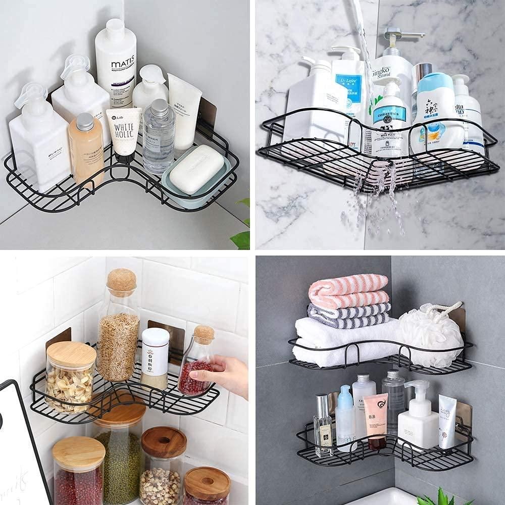 SmartShopio Metal Bathroom Corner Rack Storage Shelves