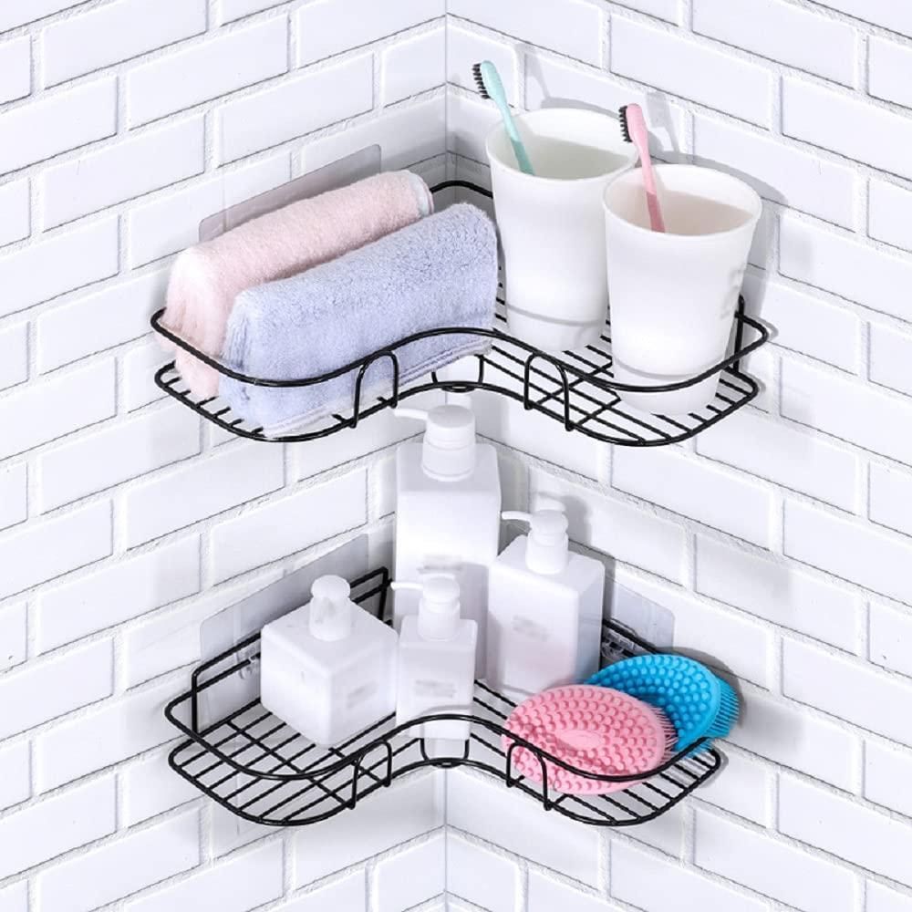 SmartShopio Metal Bathroom Corner Rack Storage Shelves