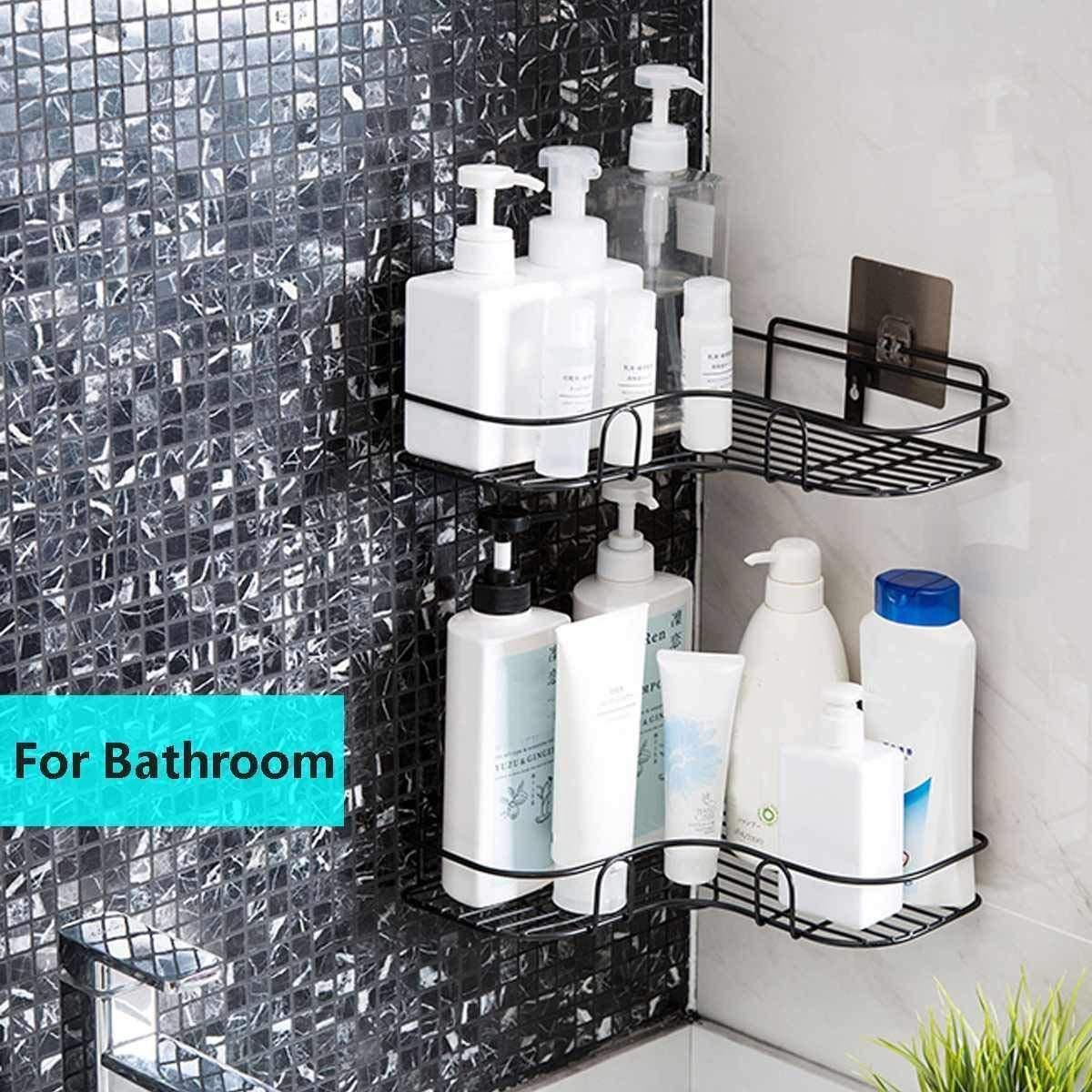 SmartShopio Metal Bathroom Corner Rack Storage Shelves